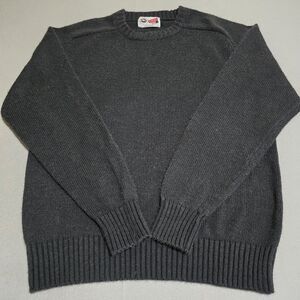 Vintage Arrow Sport Men's Sweater Charcoal Gray Grandpa Pullover Size Large